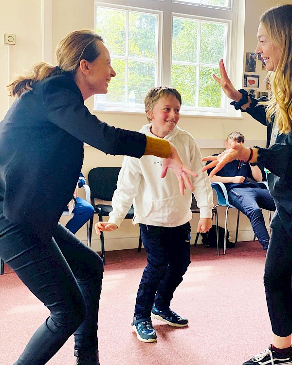 Students engaging in English lessons